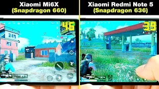 Xiaomi Redmi Note 5 (Snapdragon 636) vs Xiaomi Mi6X (Snapdragon 660) В ИГРАХ! FPS + НАГРЕВ