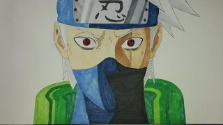 HOW TO DRAW KAKASHI NEW MANGEKYOU SHARINGAN STEP BY STEP FULL COLOR