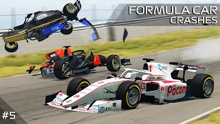Realistic Formula car crashes#5 (F2 car mod)  BeamNG.drive