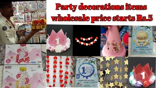 All types Decoration Items at Wholesale Market in Begum bazar |Starts 5/- only | pooja party |events