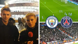 2,000 PSG FANS GO MENTAL & LATE MAN CITY WINNER | Man City 2-1 PSG