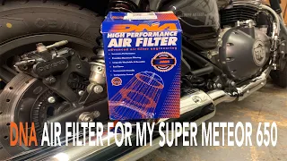 TREATING MY SUPER METEOR 650 TO A DNA AIR FILTER