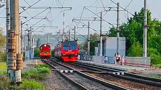 Электропоезд ЭД9М-0068 / ЧМЭ3-1709 Чехословацкий маневровый тепловоз