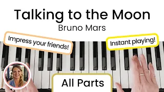 How to play Talking to the Moon - Bruno Mars | EASY Piano Tutorial!!