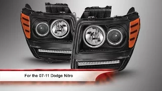 07-11 Dodge Nitro CCFL Halo Projector Headlights with LED Signal Function