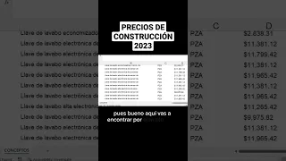 ✅👉 PRECIOS de CONSTRUCCIÓN 2023⭐👷‍♂️ #construccion #arquitectura #construction #shorts