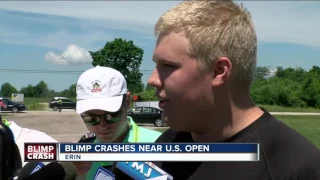 Witnesses shocked by Blimp crash at the U.S. Open