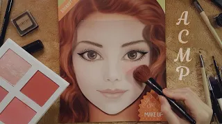 ASMR Makeup for a drawn girl, soft spoken 💄 (english subtitles)