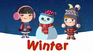 Winter words for kids (flashcards video)