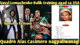 Lomachenko Balik US na,  training agad, Casimero may paliwanag sa pagiging inactive sa Boxrec.