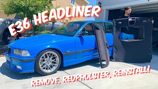 E36 M3 Headliner Repair: Complete Step by Step Teardown!!!