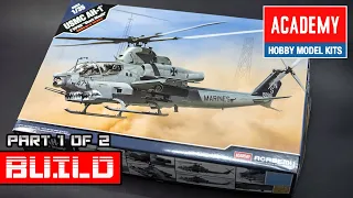 Academy USMC AH-1Z Viper "Shark Mouth" Helicopter Model Kit Build Video Part 1 of 2