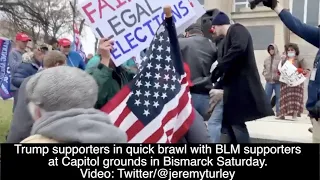 Trump Supporters Clash With BLM Supporters At Capitol Grounds In Bismarck