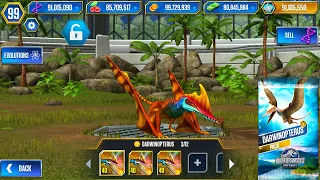 NEW UNLOCK DARWINOPTERUS FULL MAX X3 LEVEL 40 | JURASSIC WORLD THE GAME