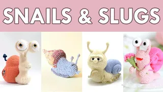 Amigurumi Snail & Slug Crochet Pattern Roundup!