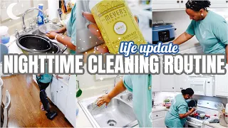 NEW!! NIGHT TIME CLEANING ROUTINE | CLEANING MOTIVATION | LIFE UPDATE | AFTER DARK CLEAN WITH ME