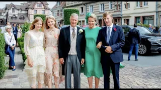 Belgische royals op huwelijk van broer koningin Mathilde in Frankrijk