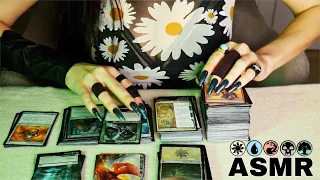 MTG unboxing *ASMR card, foil, whisper, nail sounds