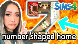 every room is one of the 7 DEADLY SINS in a 7-shaped house! Sims 4: Number Build Challenge
