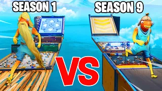 The SUPER EASY Season 1 vs Season 9 Deathrun (Fortnite Creative Mode Mobile)