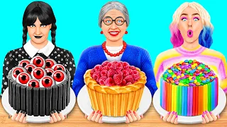 Кулинарный Челлендж: Уэнсдей Против Бабушки | Забавные Кухонные Лайфхаки от TeenChallenge