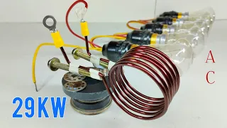 How to make 220v Free electricity generator 31KW with Coper wire and magnet