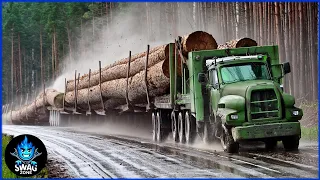 450 Extreme DANGEROUS Huge Wood Logging Truck