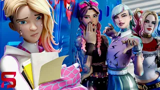 Spider-Gwen is BULLIED in SCHOOL for KISSING Spider-Man.. Fortnite