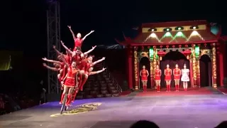 Chinese circus 2017 | The show of girl gymnasts on bicycles