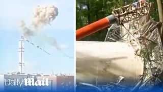 Kharkiv TV tower is blasted by Russia amid fears of imminent attack on the city