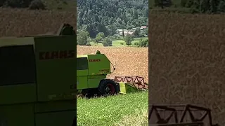 Combine working on the field!  Claas Compact 30