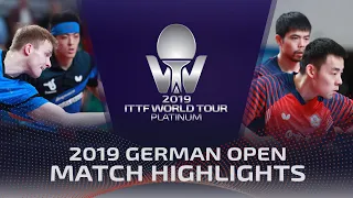 Dang Qiu/Benedikt Duda vs Chuang C.Y./Chen Chien-An | 2019 ITTF German Open Highlights (1/2)