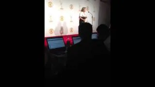 Merritt Wever in press room for 2013 Emmys