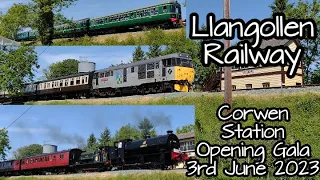 Llangollen Railway 03.06.2023 - Corwen Station Opening Gala - Class 31 104 108 109 -Steam Austerity