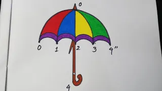 How to draw an Umbrella | ছাতা আঁকার সহজ পদ্ধতি