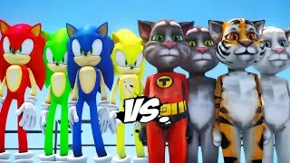 TEAM SONIC THE HEDGEHOG VS TALKING TOM ARMY