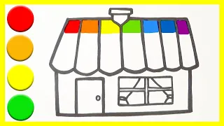 Draw a House with a Rainbow Roof 🌈🏠 Simple drawing for kids and toddlers | Merry Kids Art