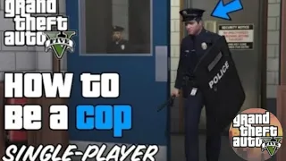 How to join the Police in GTA 5 Offline(Police, Uniform, Free Weapons, Swat Shield)