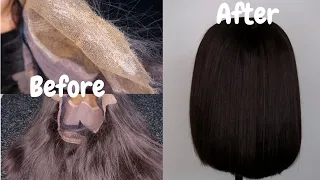 HOW TO: REVIVE OLD, MATTED, TANGLED HUMAN HAIR WIG TO BRAND NEW! | Silicon mix wig transformation