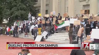 Israel at war: dueling protests on UNC-Chapel Hill campus