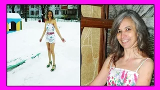 Галина Кутерева - "Снгегурочка" из Тольятти в зимние морозы ходит по улицам в легкой летней одежде.