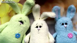 Амигуруми: схема Пасхальные кролики. Игрушки вязаные крючком - Free crochet patterns.