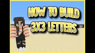 ~Build Tutorial~ How to build Minecraft 3x3 Letters | Discoverty |