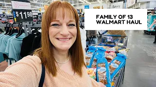 FAMILY OF 13 WALMART HAUL