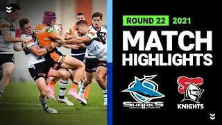 Sharks v Knights Match Highlights | Round 22, 2021 | Telstra Premiership | NRL