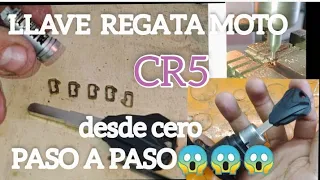 🔑🔑COMO HACER LLAVE REGATA DE MOTO CR5🔑🔑DESDE CERO👍👍