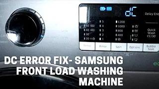How to fix DC ERROR | Samsung Front Load Washing Machine