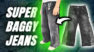 how to make FLARED BAGGY JEANS!!! (full tutorial)