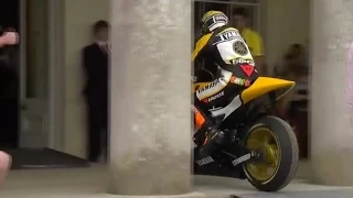 Valentino Rossi celebrated at Goodwood - but forgets to leave bike outside