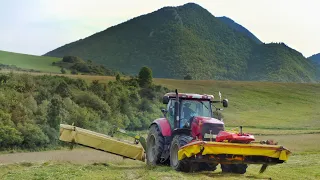 Grass Haylage in the hills [Claas Jaguar 870, 3x Case IH Puma 210, Maxxum 150 & 125]